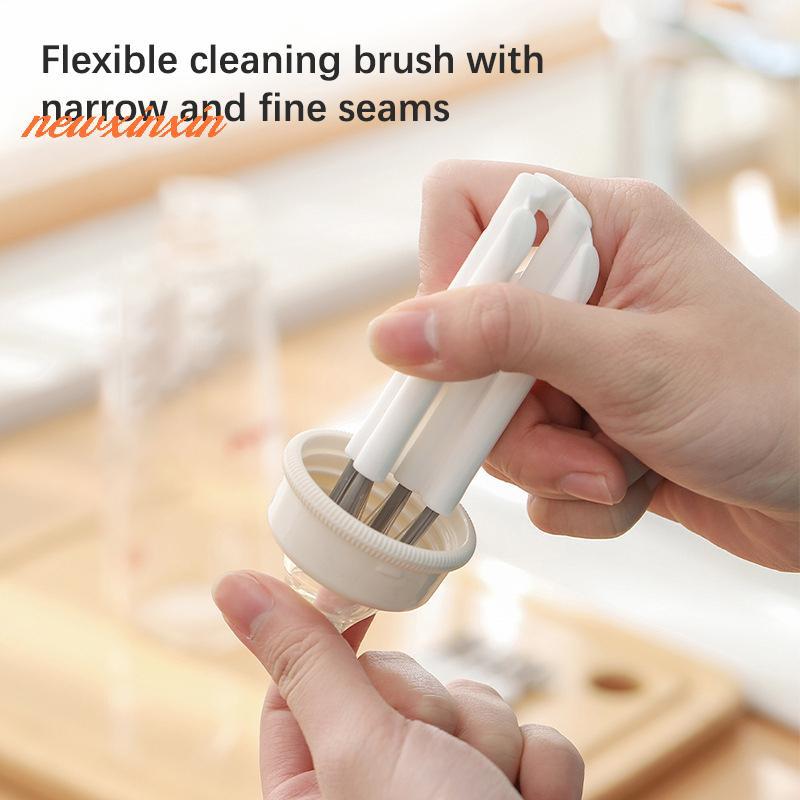 [NT-t] แปรงฝาถ้วยมัลติฟังก์ชั่นเครื่องมือทําความสะอาดรอยแยก Gadget สําหรับ Home CleaningBrush แปรงทํ