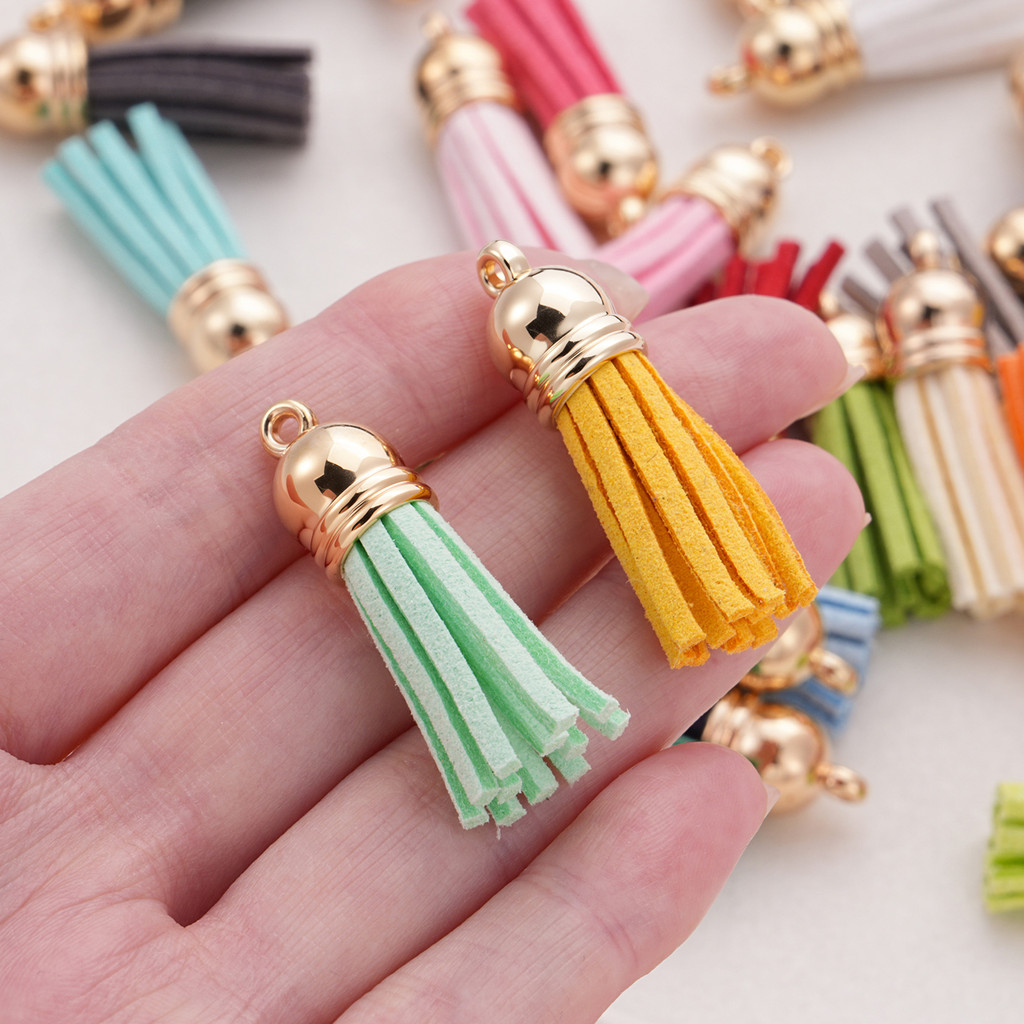 ST.kunkka หมวกครอบพู่ CCB หลากสี อะไหล่เครื่องประดับ DIY สำหรับทำพวงกุญแจ ต่างหู สร้อยคอ - รูปที่ 7