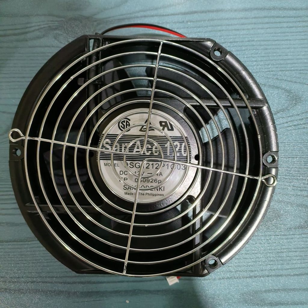 พัดลมระบายอากาศนำเข้า Sanyo 12V/24V/48V ขนาด 17CM สำหรับย่างเนื้อ ดูดควันระบายควันเย็น