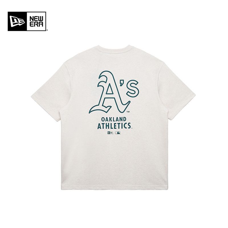 M MBL แขนสั้นผู้ชายฤดูร้อน Oakland Sportsman ทีมรอบคอ All-Match เสื้อยืดผู้หญิง