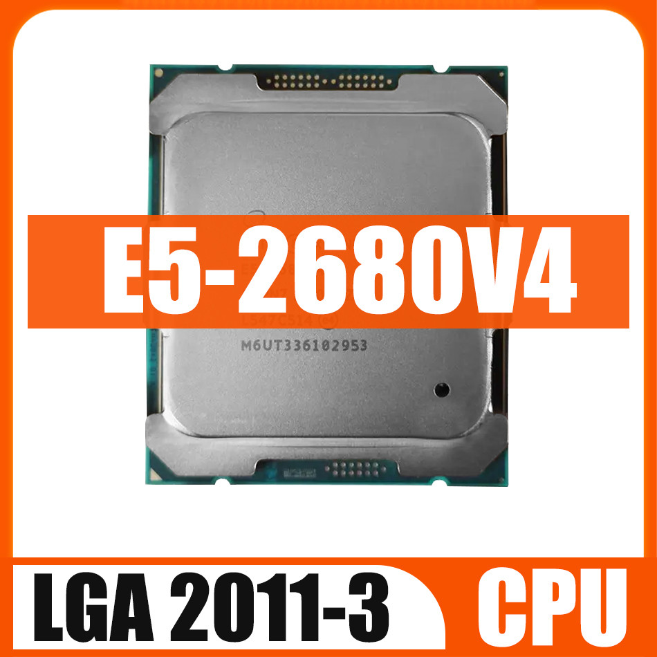 Used XEON E5 2680V4 CPU Processor 14 Core 2.40GHZ 35MB L3 Cache 120W SR2N7 LGA 2011-3 Support X99 Mo