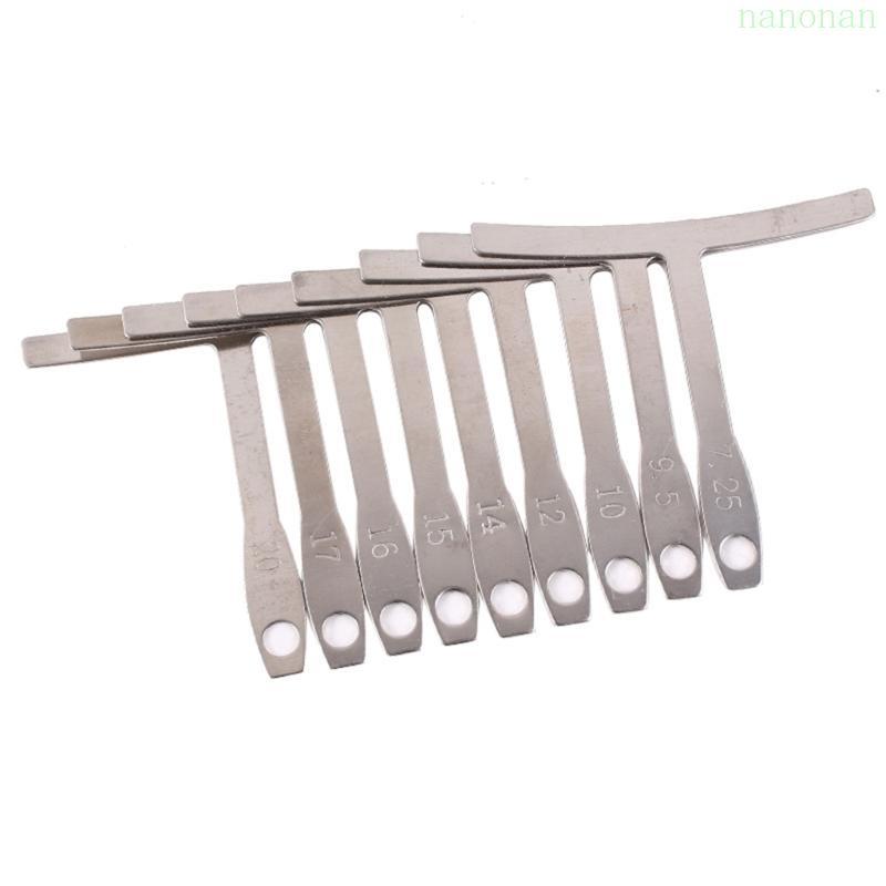 Nan 9 ชิ้น Understring Radius Gauge Universal Guitar Gauge Luthiers เครื่องมือไม้บรรทัดรูปตัว T