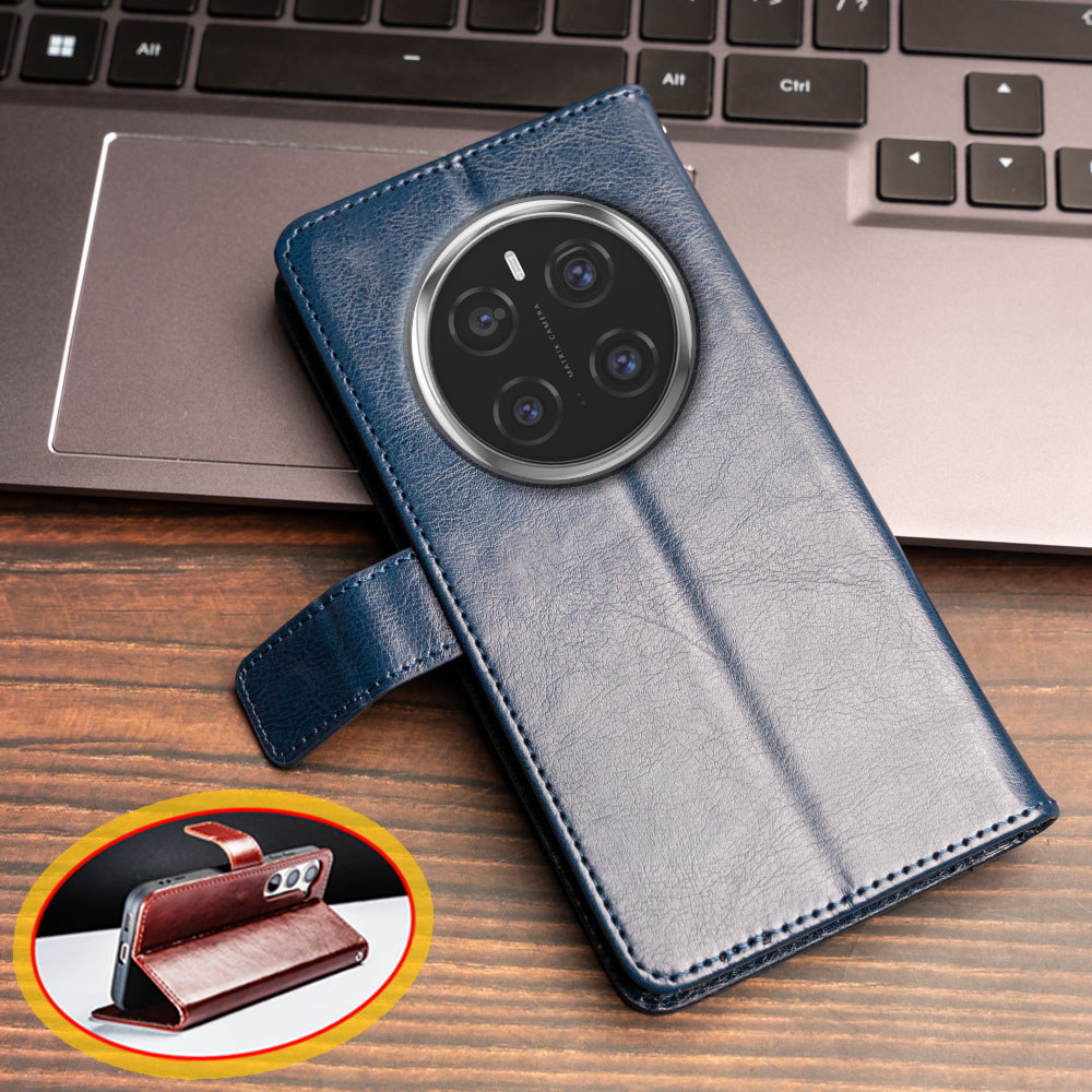 กระเป๋าสตางค์หนังสําหรับ Huawei Honor Magic7 Pro PTP-N49 PTP-AN10 PTP-AN00 Kickstand ผู้ถือบัตรฝาครอ