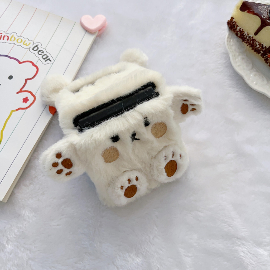 2025readystock เหมาะสําหรับ Samsung ZFlip2/3/4 เคสโทรศัพท์ตุ๊กตาหมี Huawei P50pocket เคสโทรศัพท์หน้า