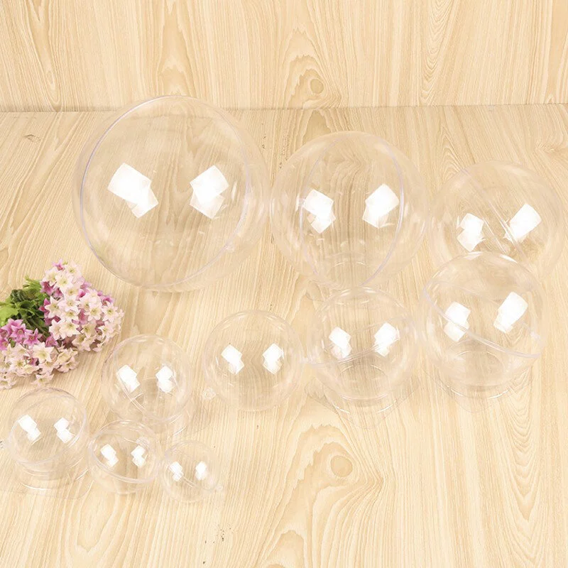 COZII 1pcs โปร่งใสรอบ Ball คริสต์มาสงานแต่งงานตกแต่ง Candy ดอกไม้ลูกตกแต่งบ้าน Drop Ball