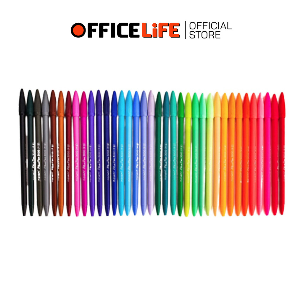 Monami (โมนามิ) ปากกาสี  รุ่น Pluspen 3000 ปากกาสีน้ำ ขนาดหัวปากกา 0.4 มม. ( 1ด้าม )