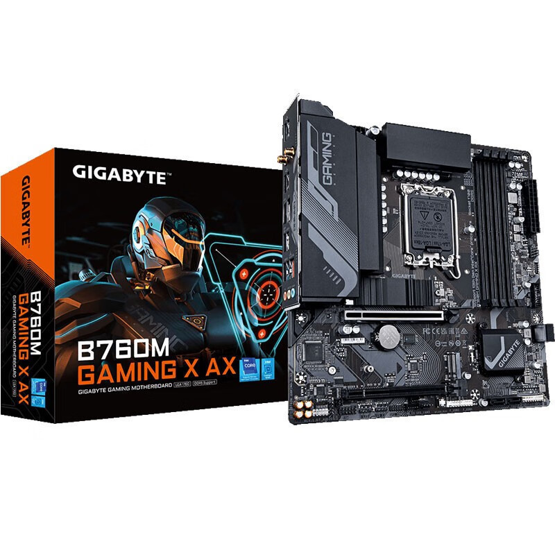 Gigabyte B760M GAMING X AX DDR5 คอมพิวเตอร์เดสก์ท็อป WiFi เมนบอร์ดเกมเหมาะสําหรับ CPU 12/13 รุ่น