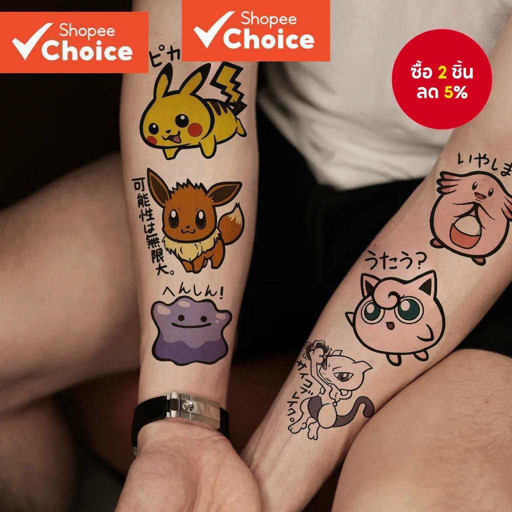 สติ๊กเกอร์รอยสักกันน้ําโปเกมอน 36 แผ่น รอยสักชั่วคราวที่ทนทานสําหรับแขน เหมาะสําหรับปาร์ตี้สนุกและการแสดงออกทางสร้างสรรค์