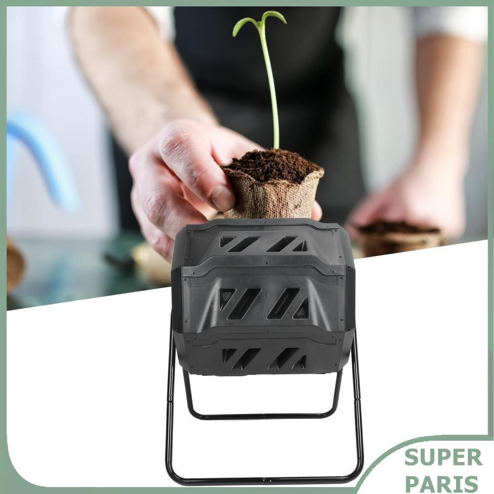 superparis Ejoyous Outdoor Tumbling Composter PP ช่องใส่พลาสติกถังปุ๋ยหมักแบบหมุนสำหรับขยะในครัว