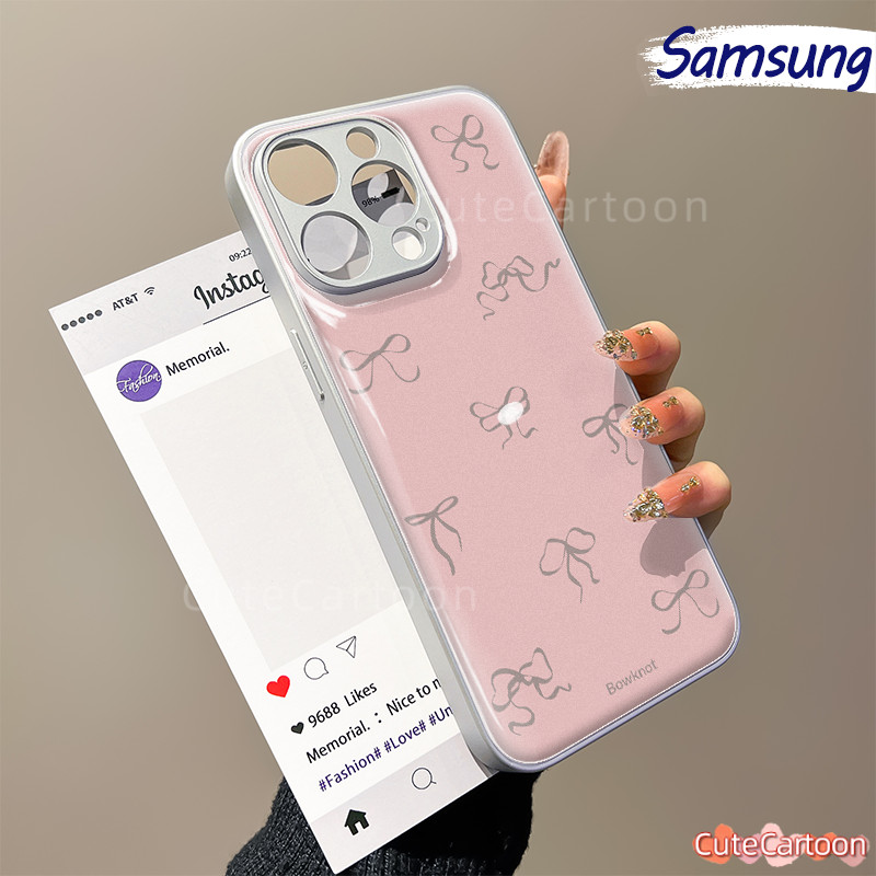 Aesthetic Ribbon-Bow Case hp Samsung Galaxy A06 A16 A05S A15 A05 A56 S24 S25 FE S23 ULTRA A13 A04E A