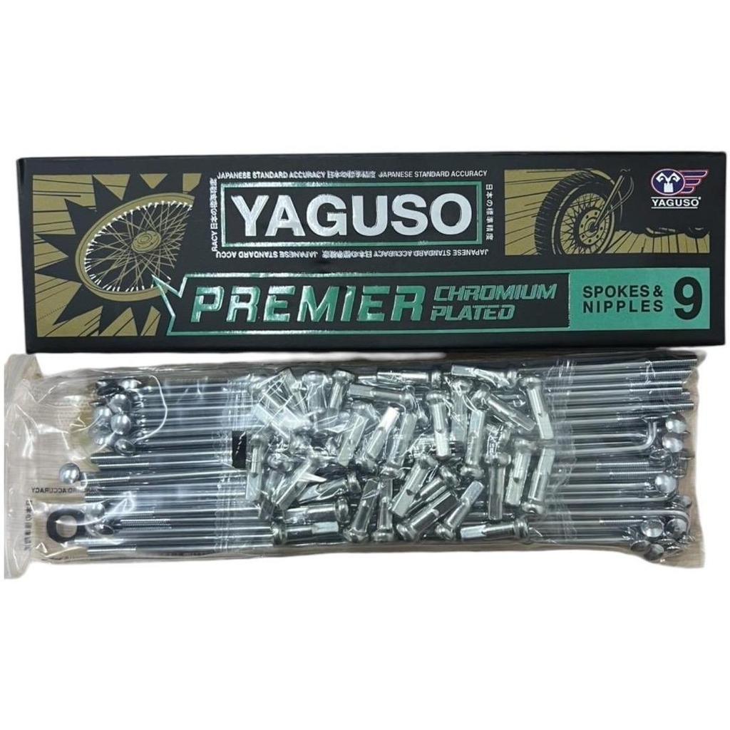 YAGUSO ซี่ลวด Premier ชุบโครเมียม หมุดเล็ก เบอร์9 PCX150 160 CLICK125i 150 160 ล้อขอบ 17 เท่านั้น 18