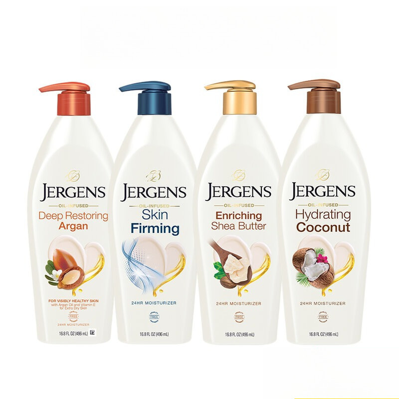 Jergens Oil-Infused 24-Hour Moisturizer เจอร์เกนส์ โลชั่นบำรุงผิวกาย 496ml (Argan/Firming/Shea Butte