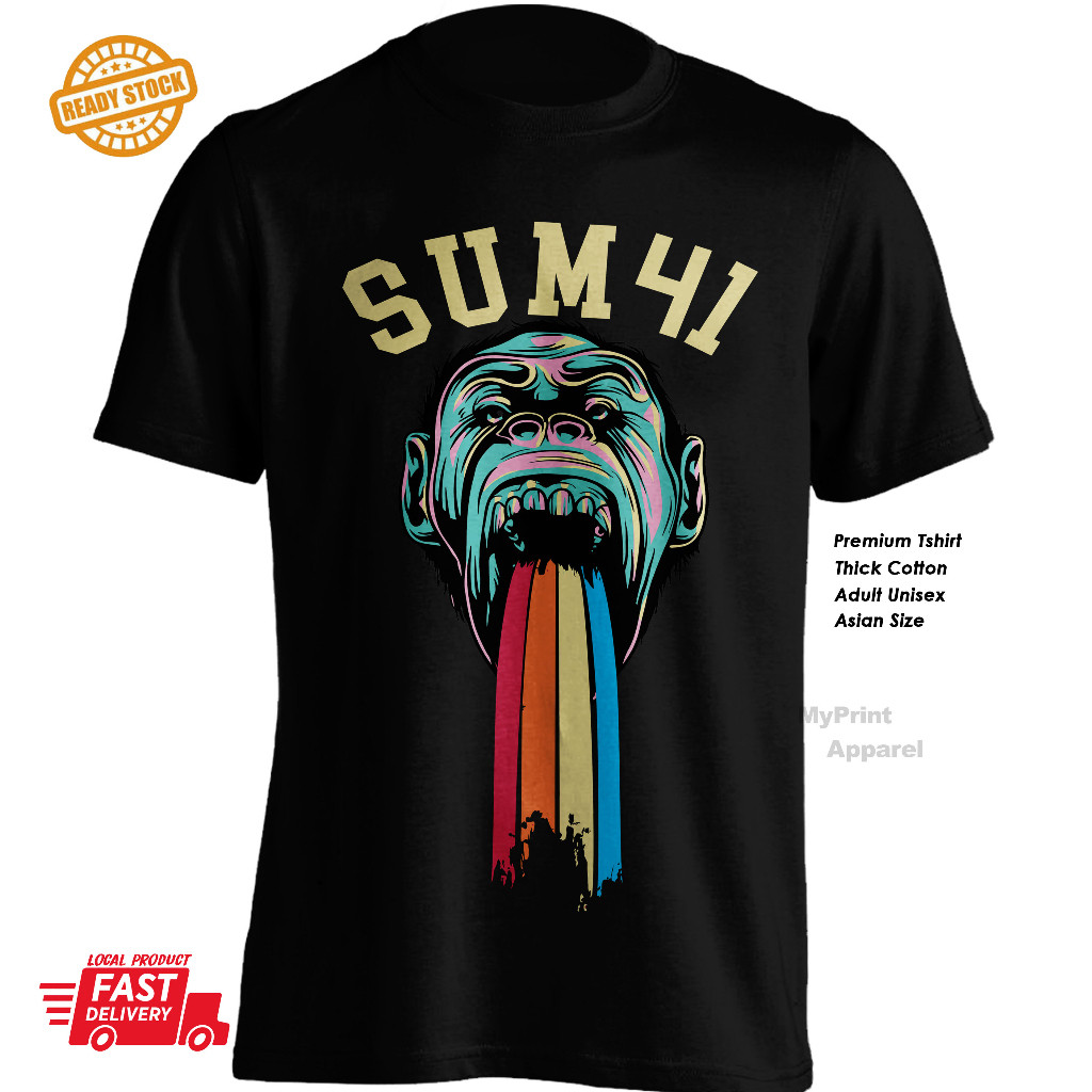 เสื้อยืดคอตตอน สำหรับแฟนเพลง rock band 41 IA2D