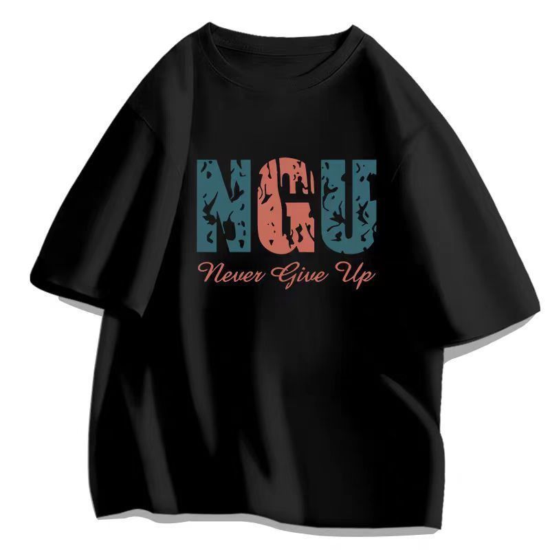 เกาหลีเกาหลี2026ผู้ชายแขนสั้นด้านบนเสื้อผ้าฤดูร้อน2025ใหม่สไตล์ฮ่องกงพิมพ์เสื้อยืดผู้ชายสบายๆรอบคอคร