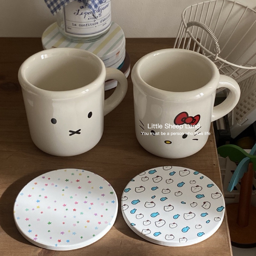 แก้วมัค แก้ว แก้วกาแฟ มีที่จับ รูปmiffy &kitty 350ml สำหรับร้านกาแฟ ราคา ถูกที่สุด ดีลบีเคเค แกลเลอรีภาพที่ 2