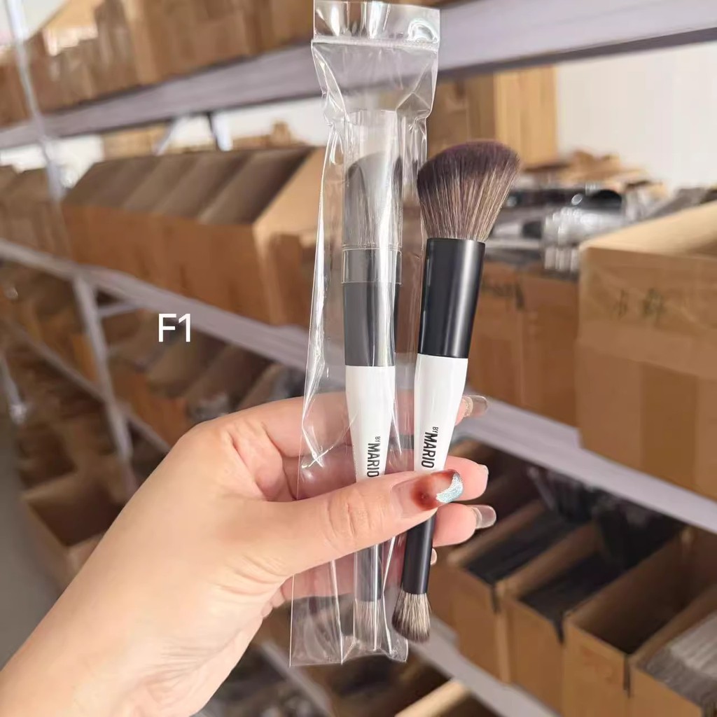 Ninini แนะนํา~F1 Double-Headed Contouring Brush Beveled Side Face Brush แปรงเงาจมูกแปรงอายแชโดว์