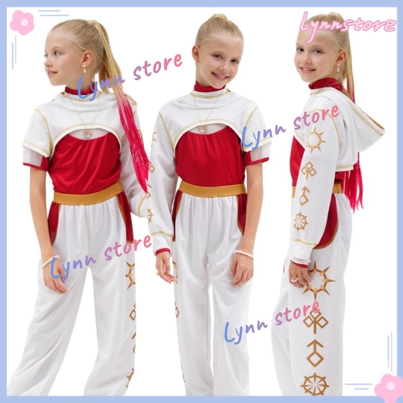 ชุดคอสเพลย์เด็กสาว ZOMBIES 4 NOVA BRIGHT พร้อมวิกผมสำหรับงานคาร์นิวัล