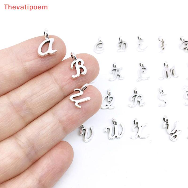 [Thevatipoem] จี้ชาร์มตัวอักษร 26 ชิ้น 26 ตัวอักษร DIY เครื่องประดับทํามือหัตถกรรม HOT