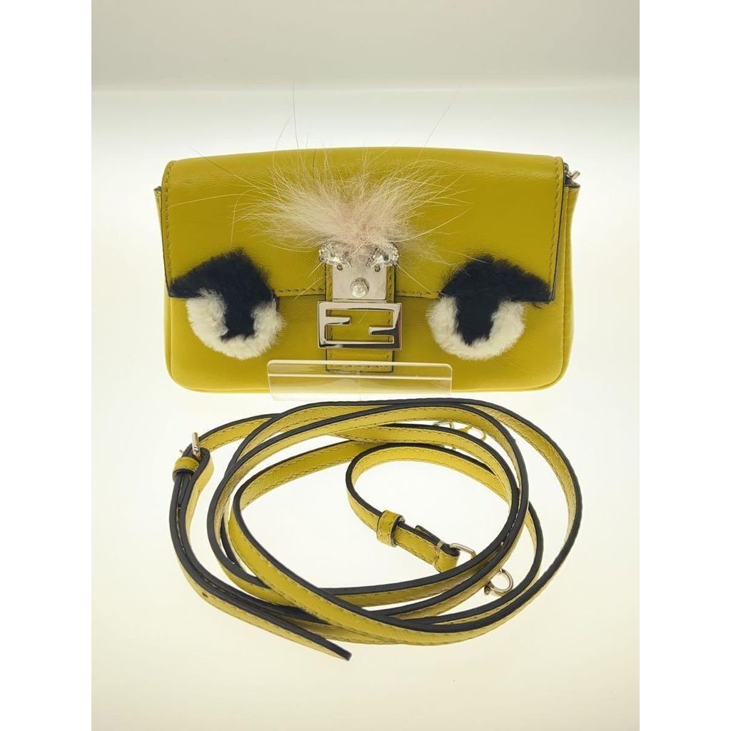 FENDI shoulder bag leather YLW micro bucket monster Direct from Japan Secondhand