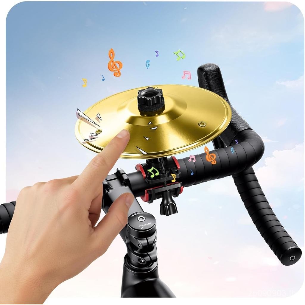 Mini Rotating Bike Cymbal,Funny White Elephant & Christmas Gifts,360° Adjustable Cymbal with Handleb