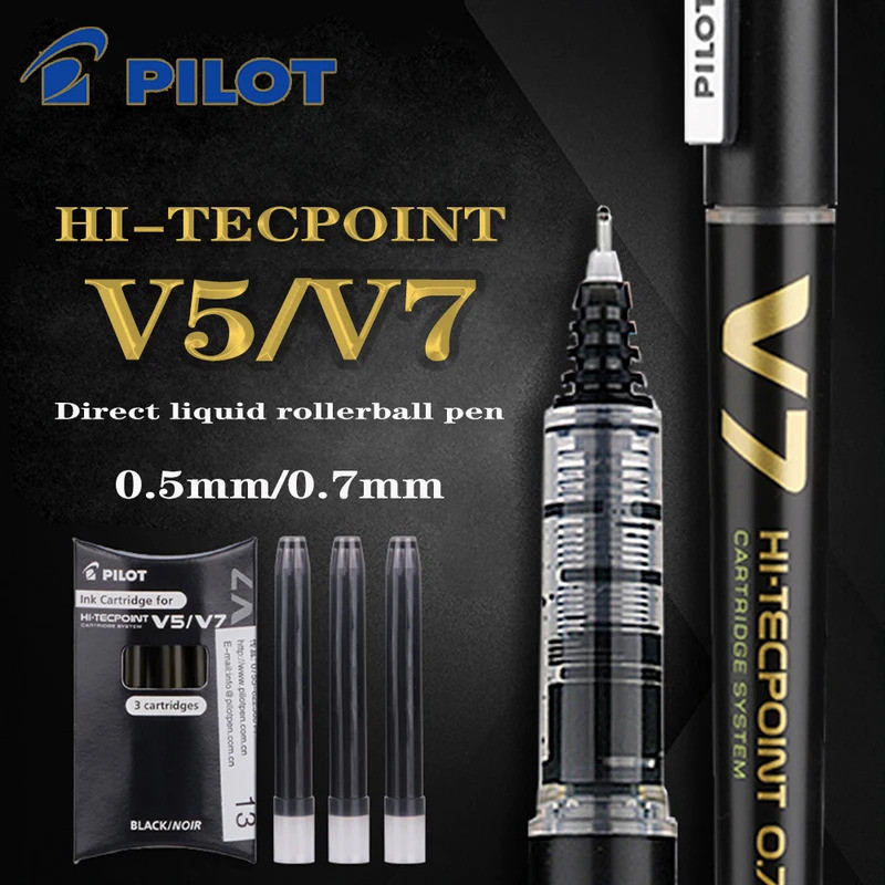 Pilot Hi-Tecpoint BXC-V5 V7 Rollerball ปากกาตลับหมึกรีฟิล Rollerball Liquid Ink ปากกาเจล 0.5 มม./0.7