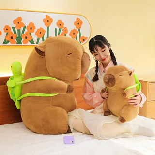 หมอนตุ๊กตาเต่าคาปิบาราน่ารัก capybara ตุ๊กตาขนฟู ของขวัญวันเกิด ของขวัญสำหรับเด็ก