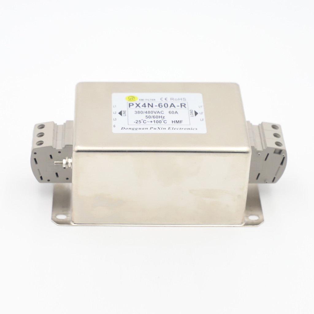 Puxin Three-Phase Power Filter Three-Phase Three-Wire 60A Terminal Block สายไฟการวิจัยอิสระ Dongguan
