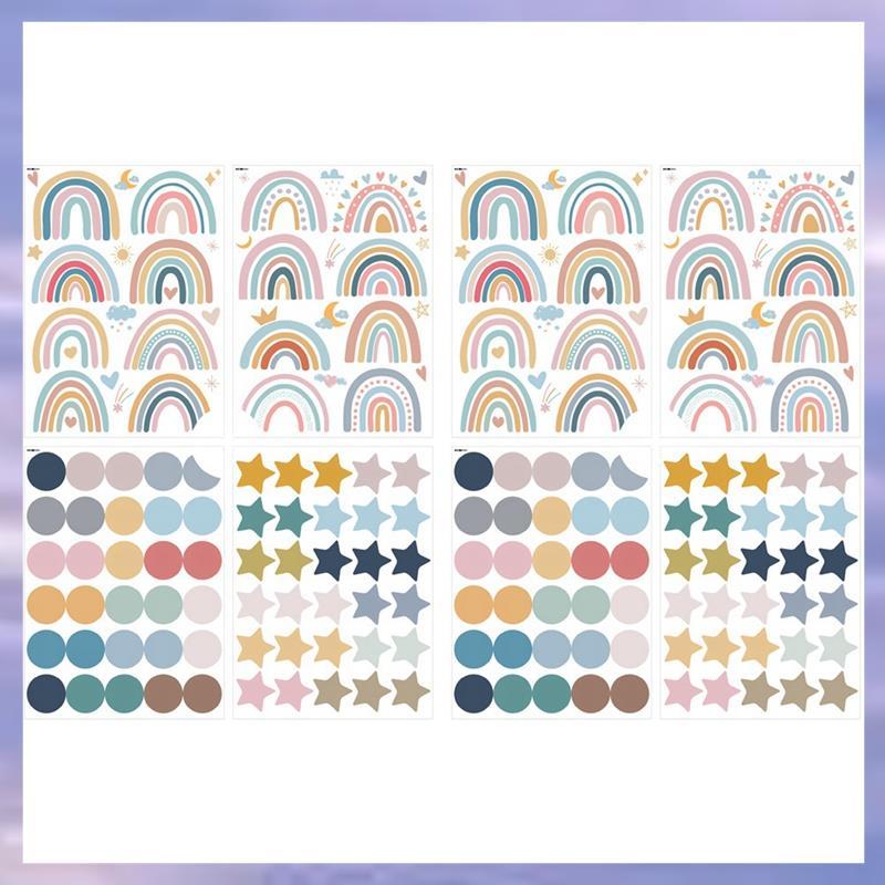 (VALAO)Boho Rainbow Wall Decals Baby Nursery Girls Bedroom Wall Decor