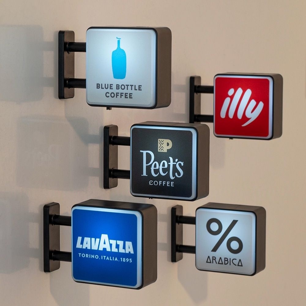 World Classic Coffee Brands Light Sign ตู้เย็นแม่เหล็กเครื่องชงกาแฟ Decor Lavassa Coffee Illy Coffee