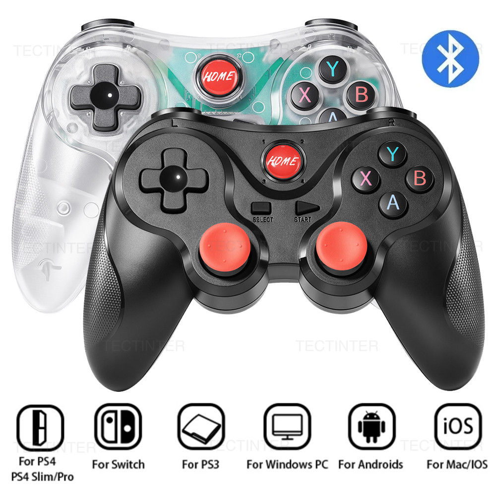 บลูทูธไร้สายGamepadสําหรับPS4/PS3/สวิทช์ 2/1 เกมคอนโซลController AccessorieสําหรับAndroid/IOS PCจอยส