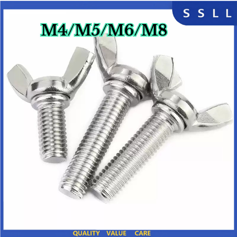 316 สกรูผีเสื้อสแตนเลส DIN316 airfoil bolt, สกรูมือผีเสื้อ M4/M5/M6/M8SZLL