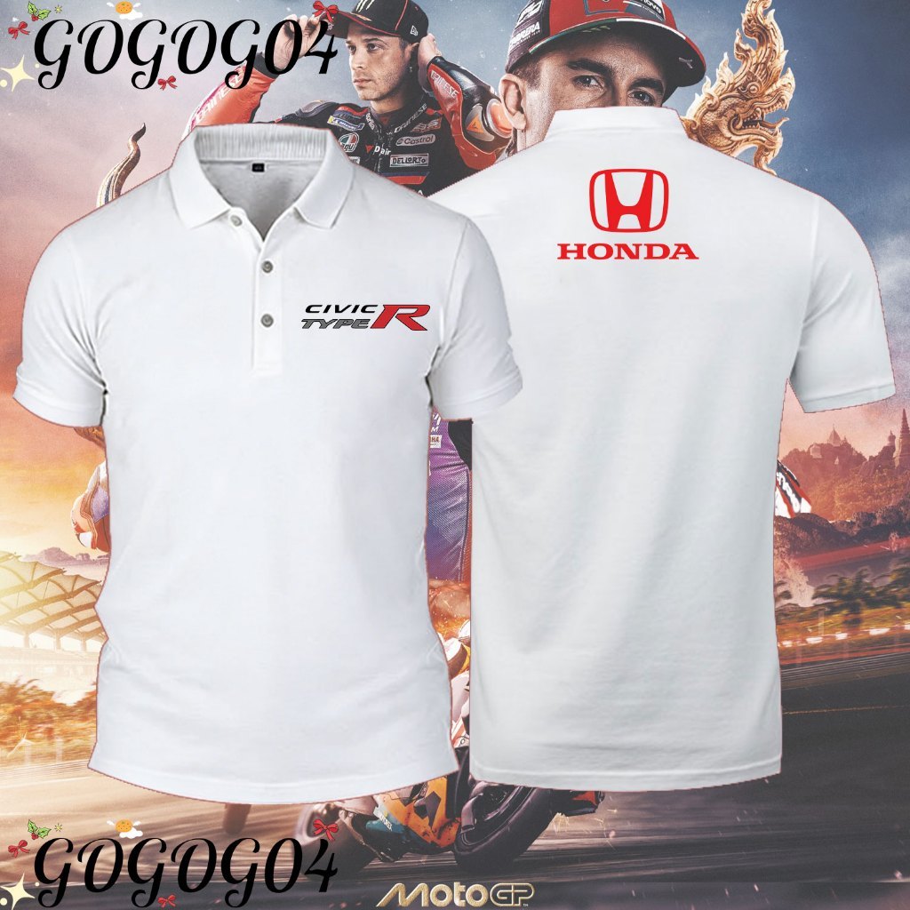 2026 Honda Racing Team Motorsport Polo T-Shirt MotoGP Cotton ดีไซน์สปอร์ต เหมาะสำหรับทั้งชายและหญิง สวมใส่สบาย เสื้อโปโล