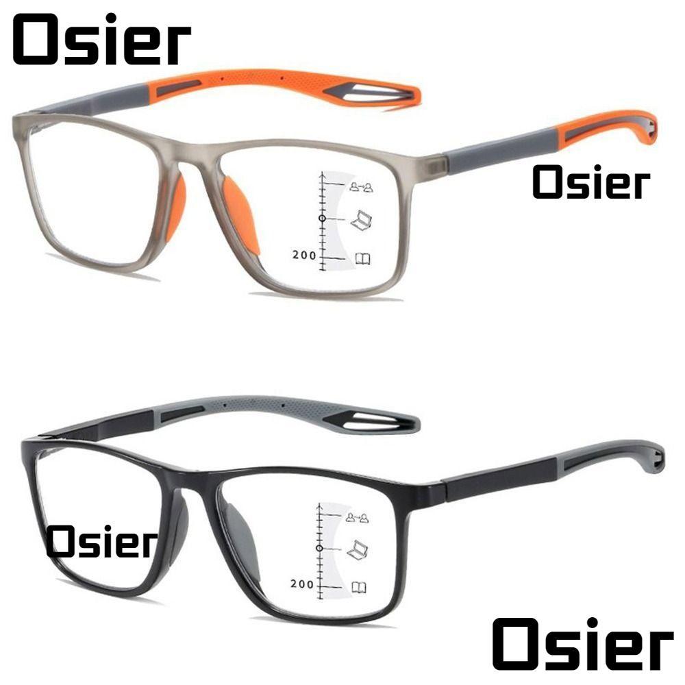 OSIER แว่นตาป้องกันแสงสีฟ้า ทรงเหลี่ยม มัลติโฟกัสและโปรเกรสซีฟ พกพาสะดวกและเบาะระ สำหรับใช้งานในออฟฟิศ