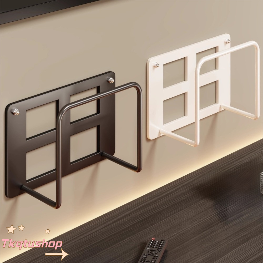 IMIHAN1 Router Holder, Multi-Use Space-Stop Box Storage Rack,โลหะทนทานติดผนัง WiFi Storage Bracket ห้องนั่งเล่น