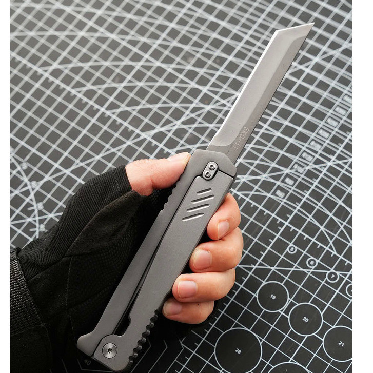 มีดพับหัวไชเท้าขนาดใหญ่ มีดอเนกประสงค์กลางแจ้งเหล็กกล้า Skd-11 รูปลักษณ์สูงEDC