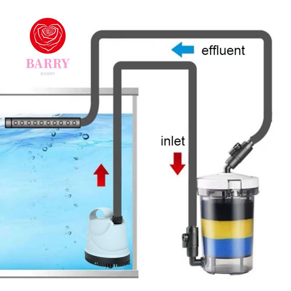 BARRY Pre-Filter Fish Tank Filter, 6W โปร่งใสถังปลากรอง Barrel, Professional Pre Filter Bucket พร้อม