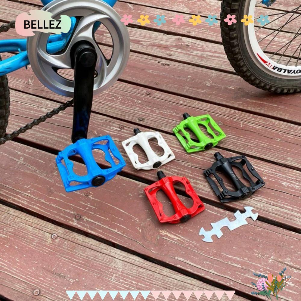 BELLEZ บันไดจักรยาน, คันเหยียบจักรยานเสือภูเขาอะลูมิเนียมอัลลอยกว้างขึ้น, การเปลี่ยนสีสันสดใสกันลื่น MTB จักรยานเสือหมอบตีนผี Universal