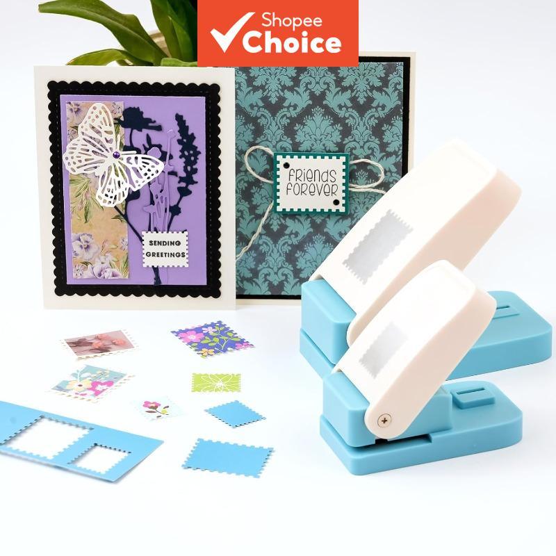 Journal & Oblong เครื่องเจาะขอบกระดาษสําหรับ ID, DIY สมุดภาพ ตัดกระดาษ แสตมป์ Heavy Duty สําหรับงานการ์ดและหัตถกรรม