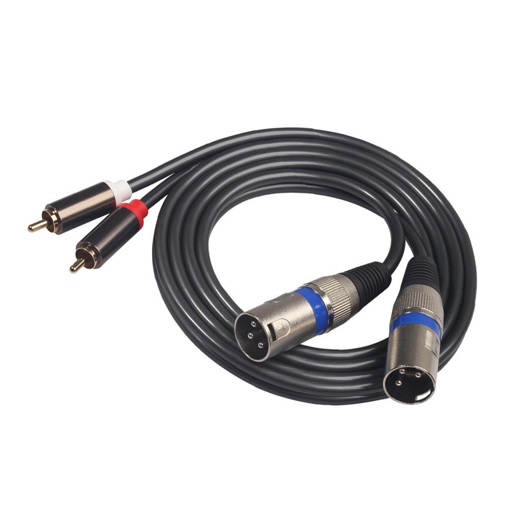 [Qklmdt] สาย RCA to XLR, RCA Male to Male XLR (2 RCA Stereo to 2 XLR) สําหรับ Audio Y