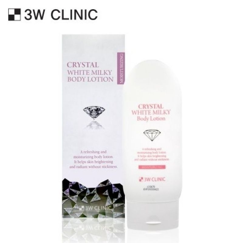 เกาหลีนําเข้า 3WCLINIC Toto Diamond Whitening Long-Lasting Body Lotion Moisturizing Brightening Reju
