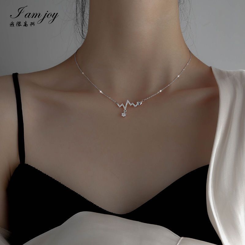 สร้อยคอ ECG หญิง 2022 สไตล์ใหม่ Non-Fade ขายร้อน High-Appearance Light Luxury Niche High-End Temper