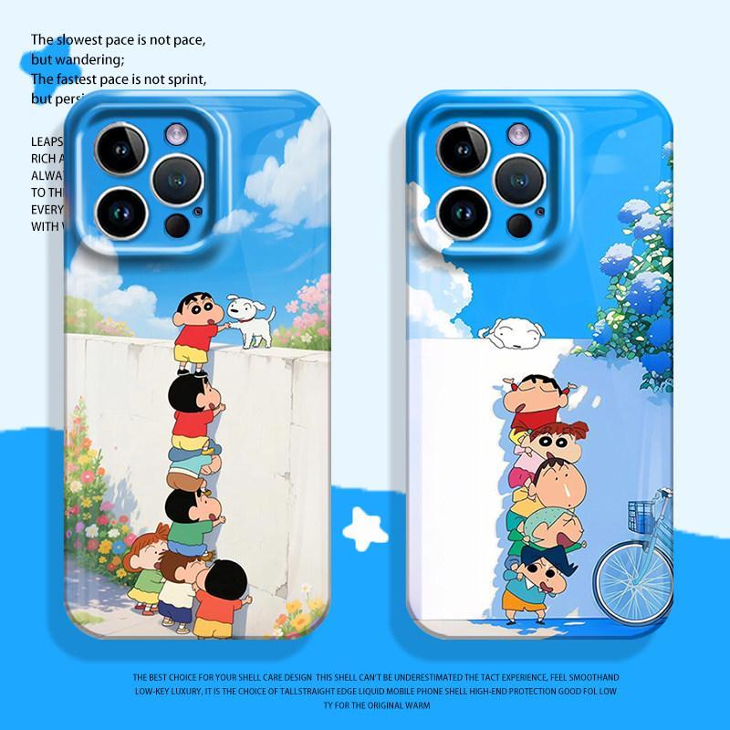 เคสโทรศัพท์เครยอนชินจัง เหมาะสําหรับฟิล์ม Apple 16 iphone15promax Summer Feeling 14plus Fresh 13mini