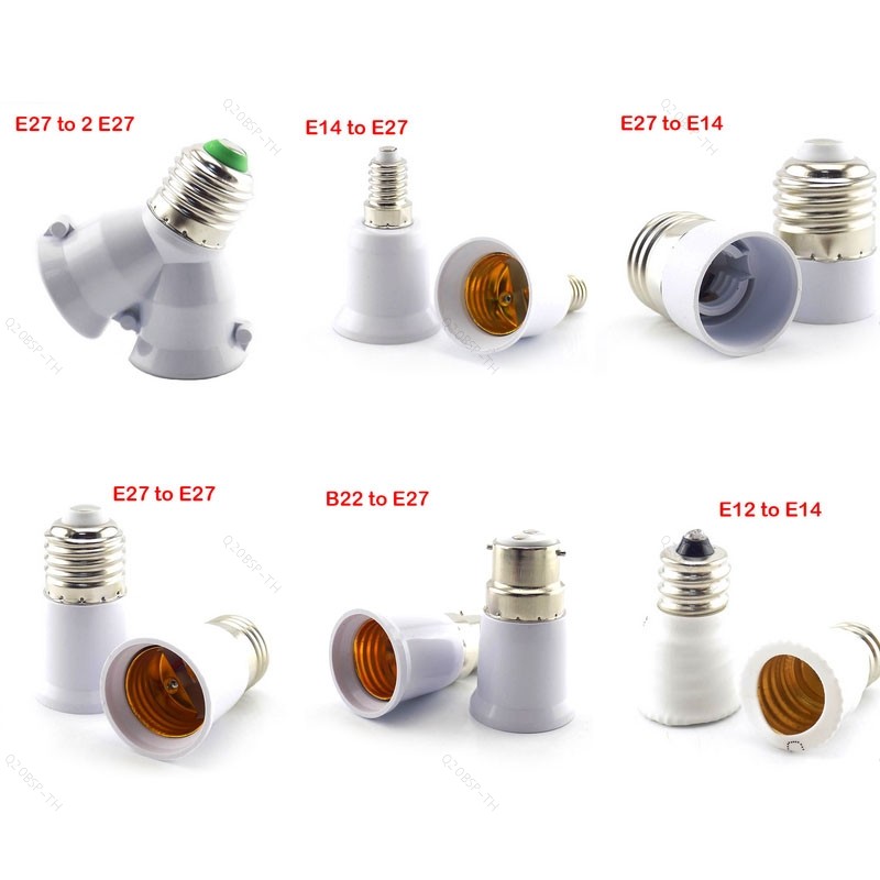 5 ชิ้นหลอดไฟ Led ฐานหลอดไฟ E27 ถึง E14 ซ็อกเก็ตอะแดปเตอร์ E27 GU10 G9 B22 E14 E12 แปลงผู้ถือ TH20B