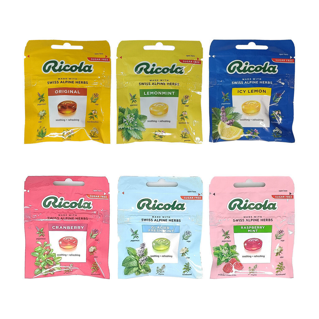 Ricola Sugar Free Candy ลูกอมริโคลา ไม่มีน้ำตาล ลูกอมผลิตจากประเทศสวิตเซอร์แลนด์