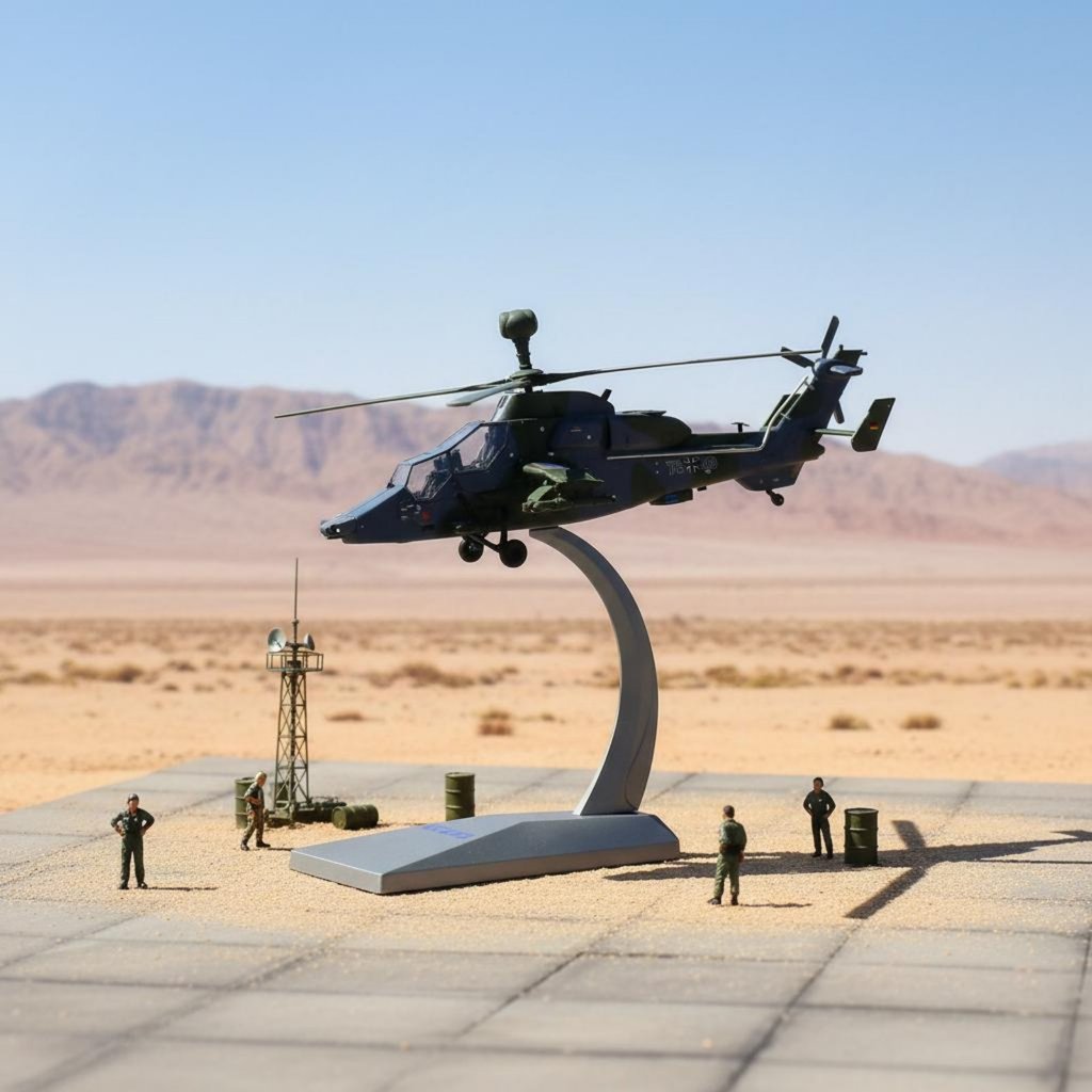 เกรดสะสม EC665 Tiger Attack Helicopter Model รายละเอียดสูง 1:72 Scale Helicopter Model for Collector
