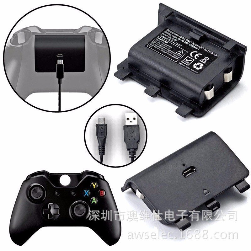 เหมาะสําหรับ Xbox one 2400mah Handle Battery XBOX ONE แบตเตอรี่ + สาย USB