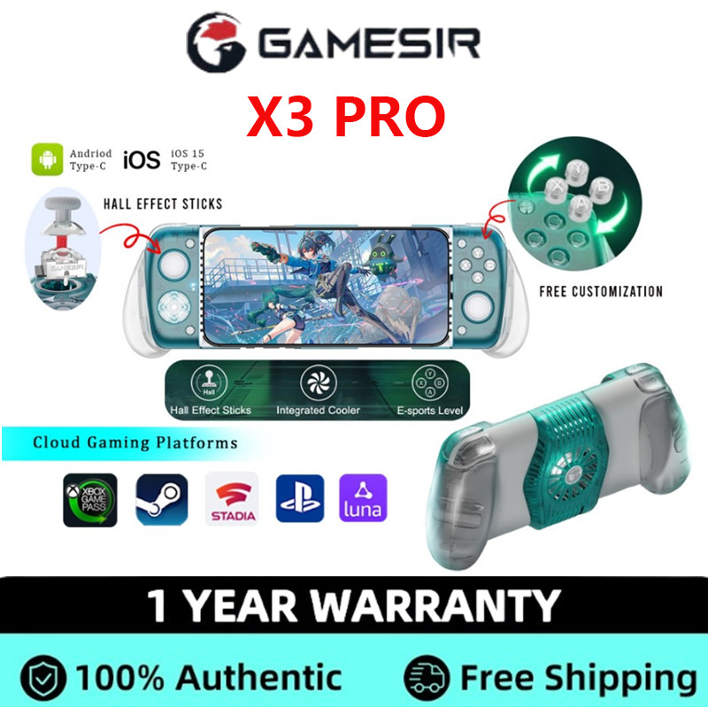Gamesir X3 Pro คอนโทรลเลอร์สําหรับเล่นเกมมือถือ Android Phone Gamepad iPhone 15 สมาร์ทโฟนประเภท C Ha