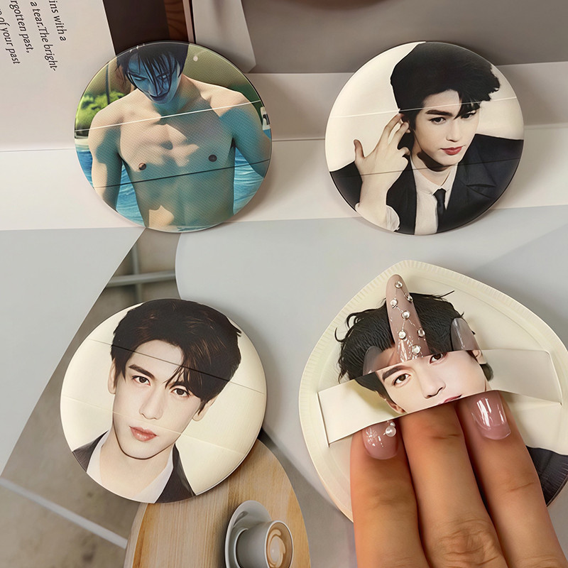 Zhang Linghe พัฟเครื่องสําอางพิมพ์ลาย Non-Latex Sponge Makeup Puff แบบพกพาใช้งานง่าย
