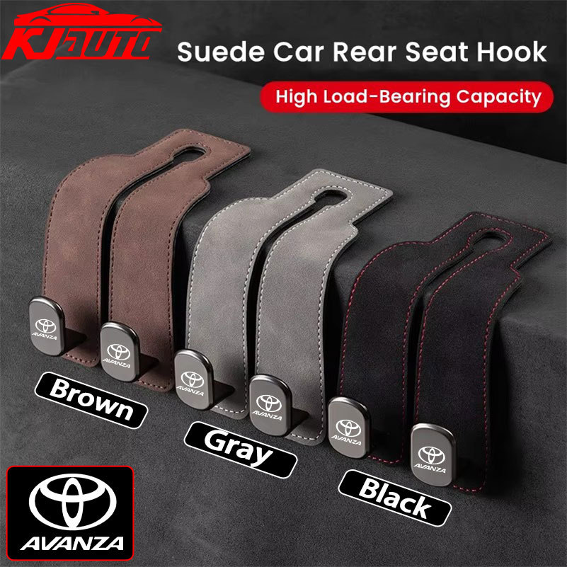 Toyota Camry รถ Headrest Hook Premium Suede ที่นั่งด้านหลังแขวน Dual Hook 20 กก.ขนาดใหญ่โหลด-Bearing