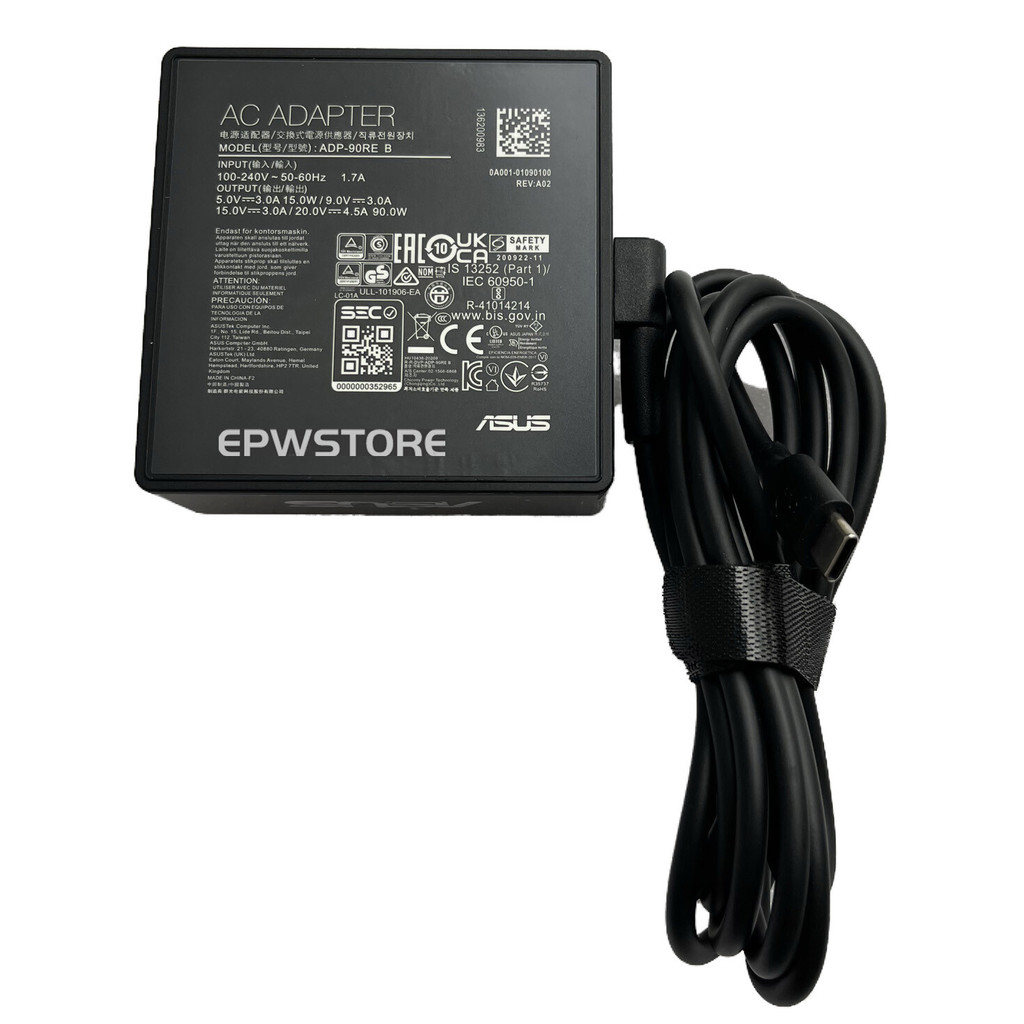 90W 20V USB type-C AC Adapter Charger สําหรับ ASUS Vivobook S 16 OLED M5606 M5606UA